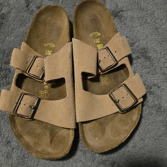 Birkenstock Kids Brown Suede Sandals - Picture 1 of 11